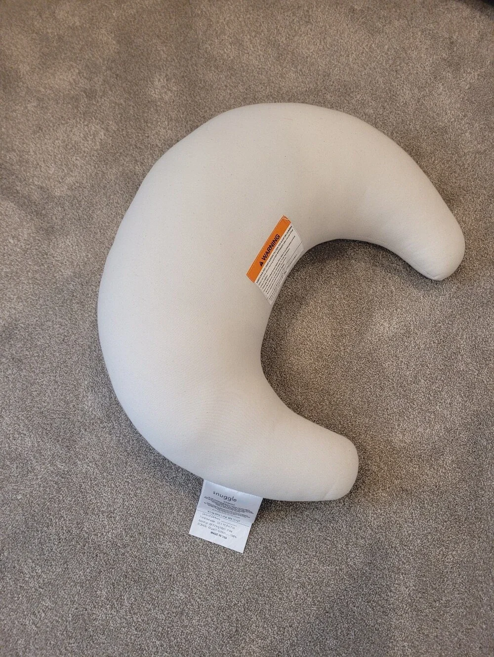 Snuggle Me Organic Moon Shape Nursing Pillow